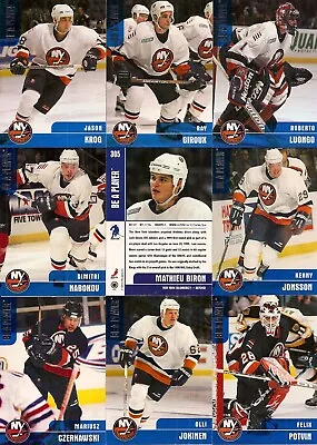1999-00 BAP Be A Player Memorabilia New York Islanders Complete Team Set (11) • $1.95