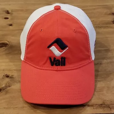 Vail Colorado Hat Cap One Size The Game Flex Stretch Fitted Orange White Ski • $22.95