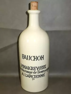 12  Vintage FAUCHON French Old Vinegar Bottle 46 Oz Bormier Dijon With Cork • $52.16