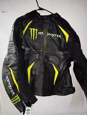 Ykk Men's  Monster Energy Leather Jacket Men’s Biker Racing Jackets Xxl • $60