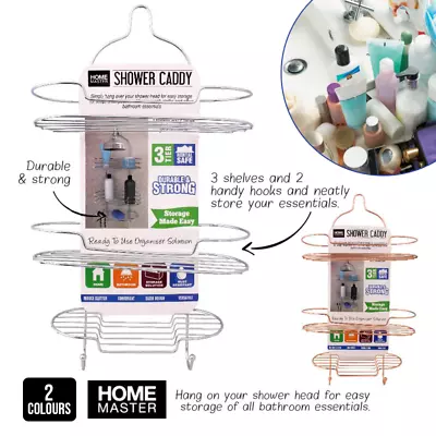 Shower Shelf Caddy Corner Shelves Storage Rack Organiser Kitchen Bathroom 3 Tier • $16.89