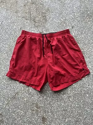 Vintage Polo Sport Ralph Lauren Red Black Logo Swim Shorts Trunks Sz XL • $15