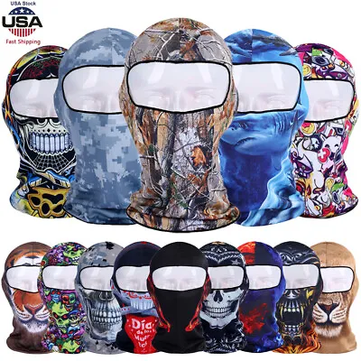 Balaclava 3D Ski Mask Cool Skull Animal Full Face Mask For Motorcycle Cycling US • $2.93