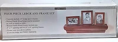 Melannco Floating Wall Mount Molding Ledge Shelf + 3 Matching Picture Frames NEW • $29.95