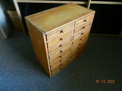 Vintage Pine Engineer's Chest Of Drawers...price Dropped... • £245