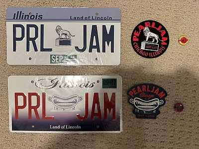 Pearl Jam 2023 9/5 & 9/7 N1 & N2 Chicago Illinois License Plate & Pin/Stickers • $111.08
