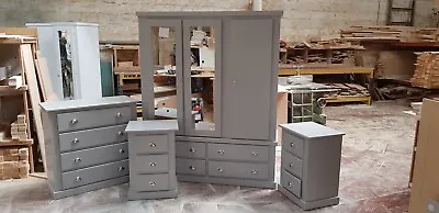 Tulip Bedroom Grey 4 Piece Set Fully Assembled • £699