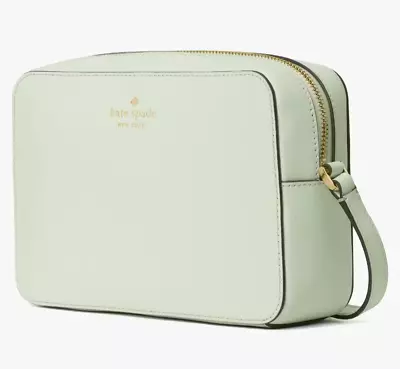 Kate Spade Harper Mint Leather Crossbody Bag WKR00062 Light Olive Purse NWT FS • $99.98