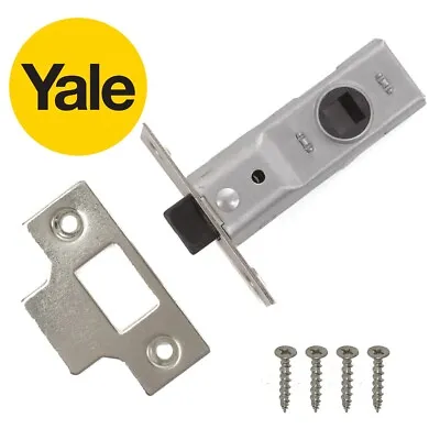 YALE TUBULAR MORTICE LATCHES Chrome Internal Door Frame Catch + Screws 64mm/2.5  • £6.99