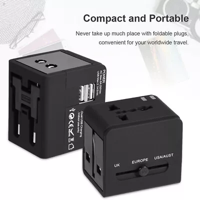 $14.89 • Buy Universal International Travel Adapter USB Charger UK US EU AU Plug Converter