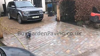 Raj Green Natural Cobbles 200x100 Full Packs Sandstone Driveway Edging Stones • £2.99