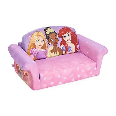 Marshmallow Furniture Kids 2-in-1 Flip Open Foam Couch Sofa Bed Disney Princess • $50.99