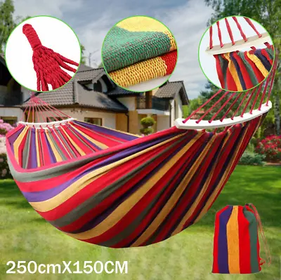 2 Person Double Camping Hammock Chair Bed Outdoor Hanging Swing Sleeping Garden • $19.99