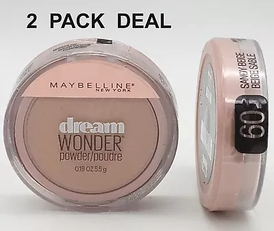 $10 • Buy Maybelline New York Dream Wonder Buildable Coverage Powder Sandy Beige 2 PACK   