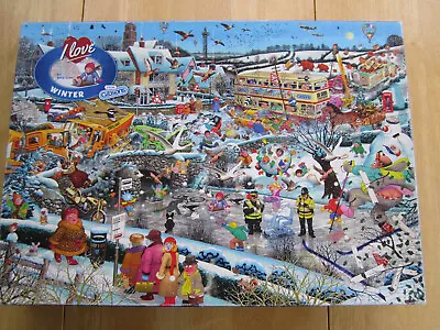 I Love Winter Jigsaw By Gibsons Mike Jupp 1000 Piece - Complete See Photos • £6.50