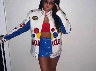 Talladega Nights Wonder Ricky Bobby Leather Motorcycle Jacket Halloween Costume • £119.99