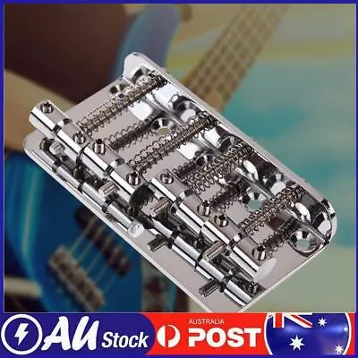 Chrome Vintage Style Bridge For Fender Jazz Bass Guitar 4-String With 4 Scr • $12.09