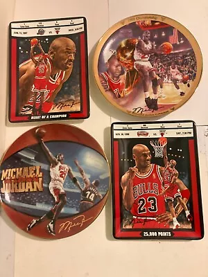 Michael Jordan Decorative Plates Set Of 4 Bradford Exchange • $50