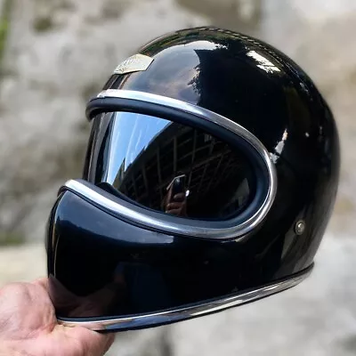 New Sale! Custom Helmet Bullhead Black Glossy Type Caferacer Chopper Bobber • $300