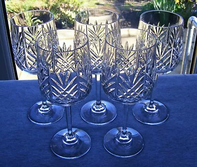 Lovely Set Of 5 Edinburgh Crystal Ed14 Pattern 7 3/8  Wine Glasses • £40