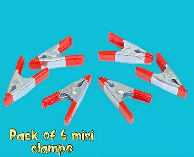 Mini Spring Clamp 2  Metal Micro DIY Bulldog Clips Pack Strong Grip Stall UK P&P • £2.57