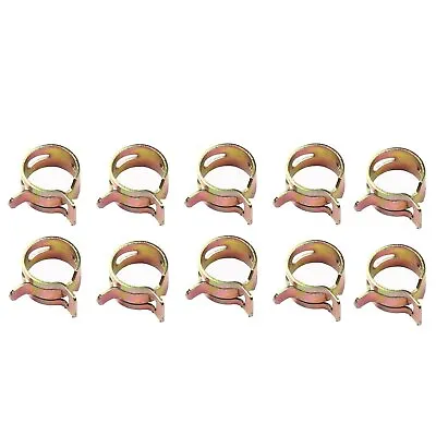 ID 3/8  Inch 10mm Spring Band Clip 10 PCS Fuel Silicone Vacuum Hose Clamp • $5.99