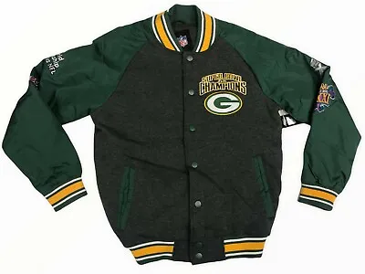 Green Bay Packers 4X Super Bowl Champions Home Team Varsity Jacket NWT • $79.95