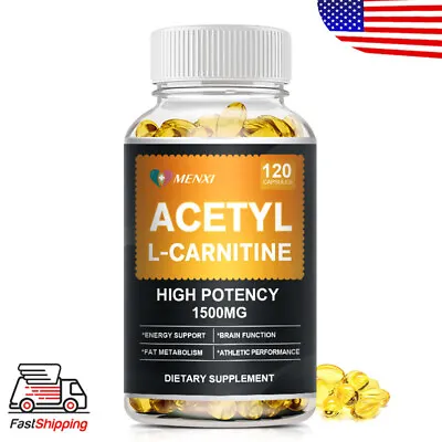 Acetyle L-Carnitine 1500mg High Potency 120Capsules Energy Production Supplement • $10.69