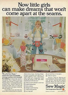 1974 Mattel Toys Sew Magic Sewing Machine Barbie Vintage PRINT AD Advertisement • $8.98