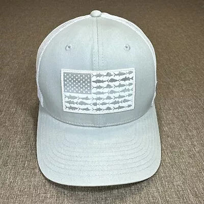 Columbia PFG Fish Flag Gray Mesh Ball Cap One Size Fits All Hat American Gear • $10.77