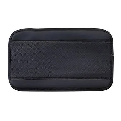 Car Console Lid Armrest Cover Black Embossed Non-slip Central Box Protector Pad • $13.40