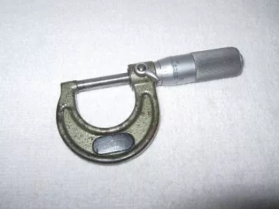 Vintage Mitutoyo Outside Micrometer 0-1  Range .0001  Vernier Grad Lock • $15.50