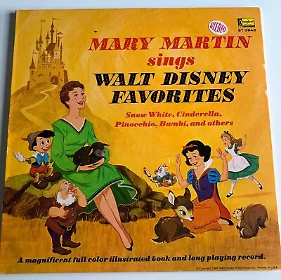 Mary Martin Sings Walt Disney Favorites Storybook Gatefold ST-3943 Vinyl LP *Pic • $14.50