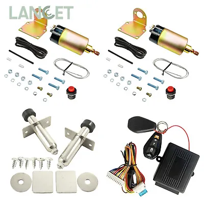 100lb 2 Door Shaved Door Handle Kit Popper Solenoid Street Rat Hot Rod Car Truck • $59.60