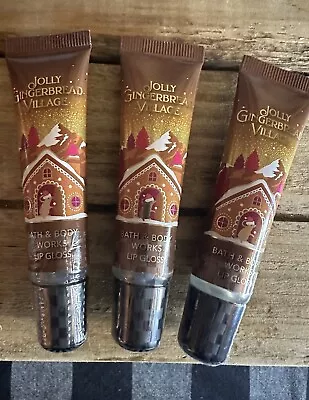 ALL NEW 3-Pack JOLLY GINGERBREAD VILLAGE Lip Gloss 0.47 Fl Oz Bath & Body Works • $20