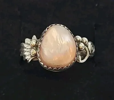 925 Sterling Silver Abalone Ring Size 6 • $22