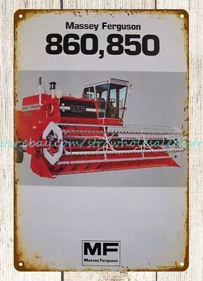 Wall Painting 1983 Massey-Ferguson MF 860 Combine Harvester Metal Tin Sign • $18.96