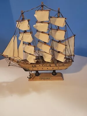 Wooden Mayflower Model Sailing Ship 9  X 9  Fully Assembled • $14.99
