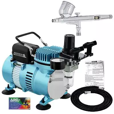 Master G23 Gravity Feed Airbrush Air Compressor System Kit Hobby Cake Tattoo • $109.99