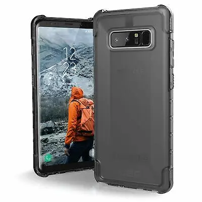 Urban Armor Gear UAG Samsung Galaxy Note 8 Plyo Tough Case Cover Clear Ash Black • £4.95