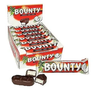 £14.99 • Buy 24 X Bounty Dark Chocolate Coconut Bar Case - 57g (Pack Of 24) BBE 30/10/22