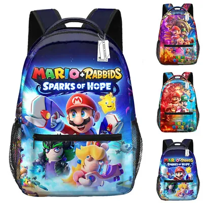 £11.15 • Buy Boys Girls Super Mario Backpacks Children's Shoulder Rucksack Primary School Bag