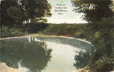 Pond At Country Club Marshalltown Iowa IA C1910 Postcard • $4.59