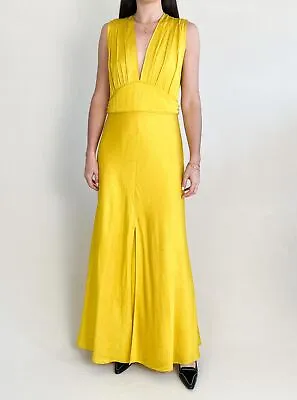 $192.50 • Buy Sass & Bide Yellow Paradise Feeling Snake Print Maxi Dress AU12 Medium