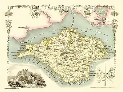 Old Map Of Isle Of Wight 1836 By Thomas Moule 1000 Piece Jigsaw Puzzle • £19.99