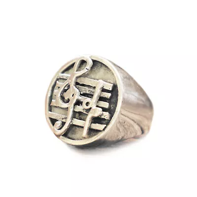  Musical Note Ring Women Sterling Silver Handmade Jewelry Instrument Guitar Man  • $65