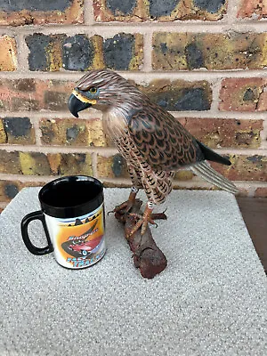 VTG. HAND CARVED HAND PAINTED Hawk Bird Of Prey • $39