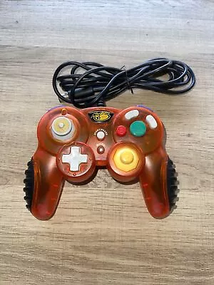 Mad Catz Wired Nintendo Gamecube Controller Clear Orange TESTED WORKS • $19.99