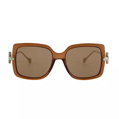 Salvatore Ferragamo SF 913S 210 Brown Plastic Square Sunglasses Brown Lens • $77.60