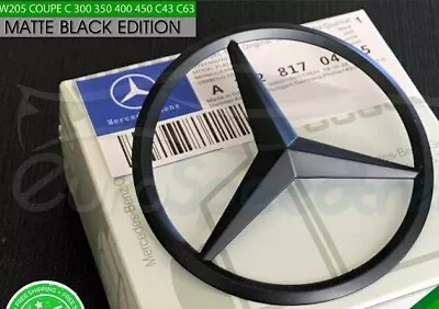 For W205 Coupe Matte Black Star C63S GLE63 Trunk Emblem Rear Lid Badge AMG • $22.99